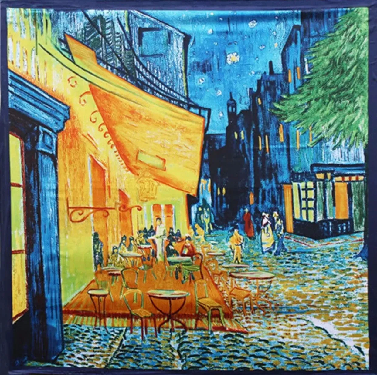 Beautiful Brand New Van Gogh Print Satin Scarves, 35” x 35”