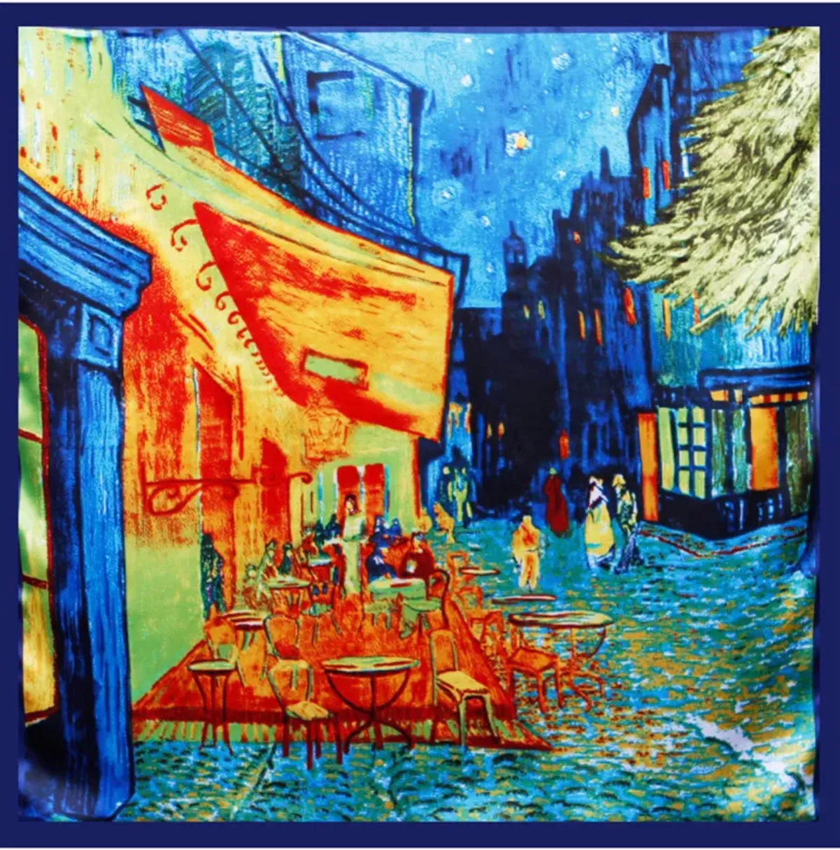 Beautiful Brand New Van Gogh Print Satin Scarves, 35” x 35”