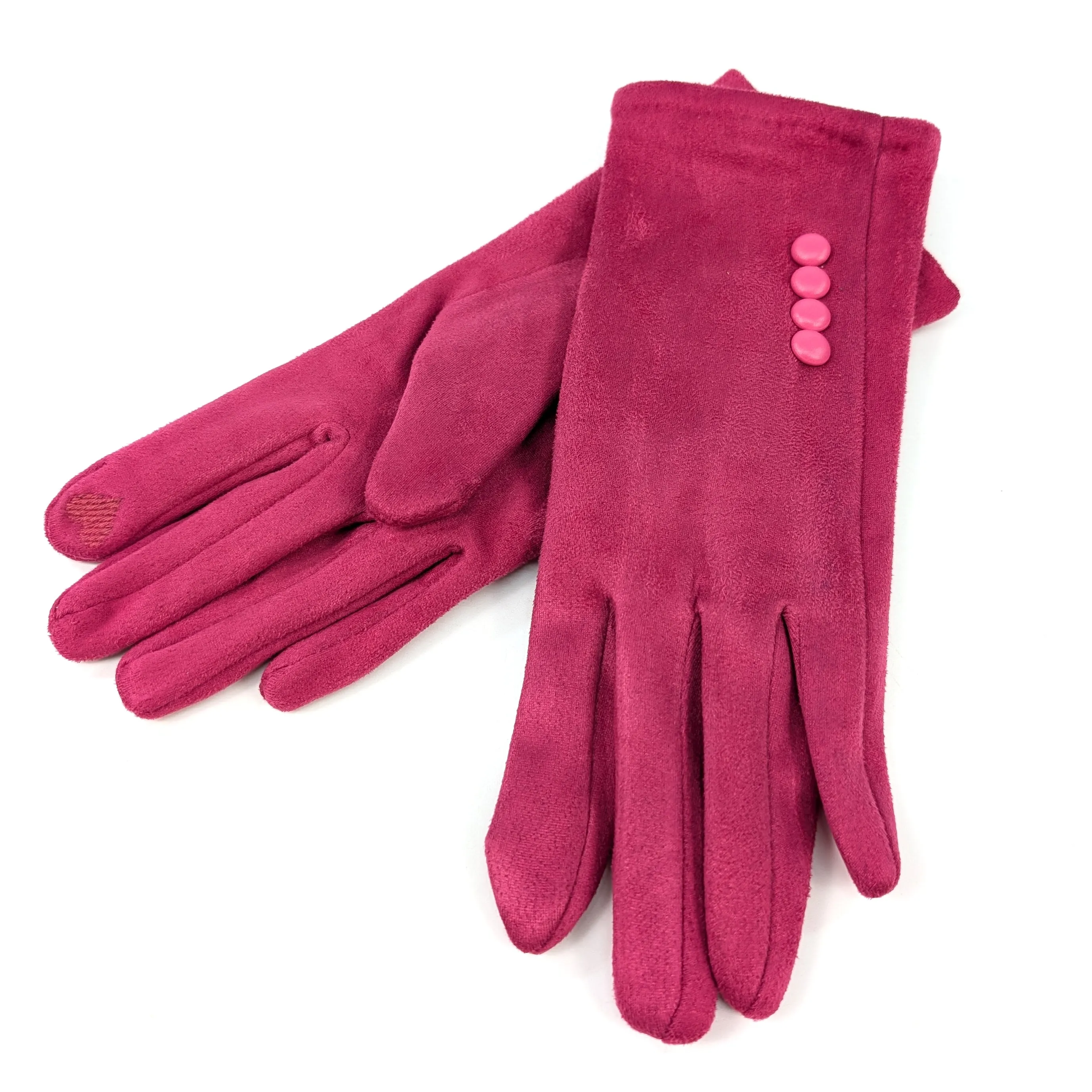 Bright Colour Gloves - Pink