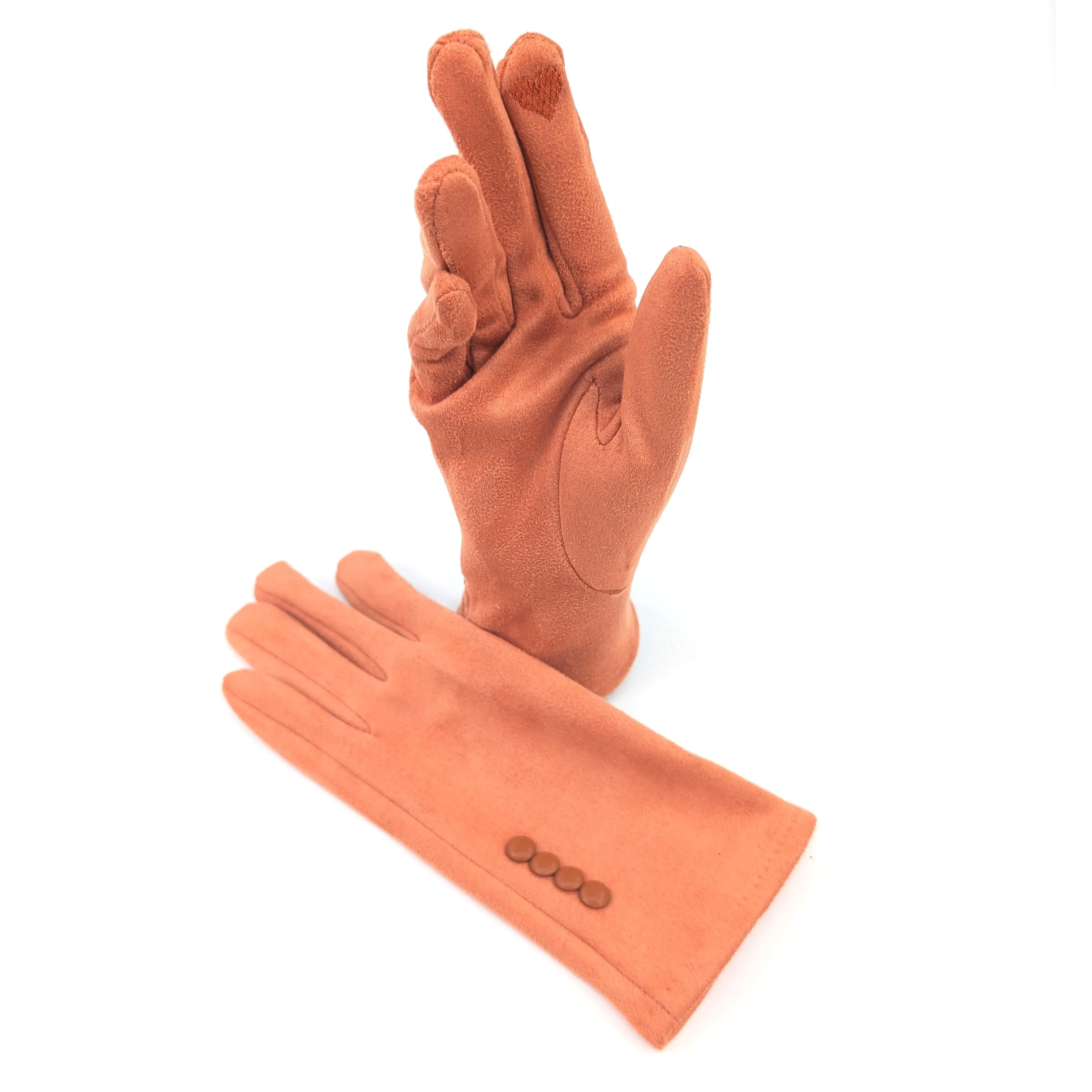 Bright Colour Gloves - Pumpkin Orange