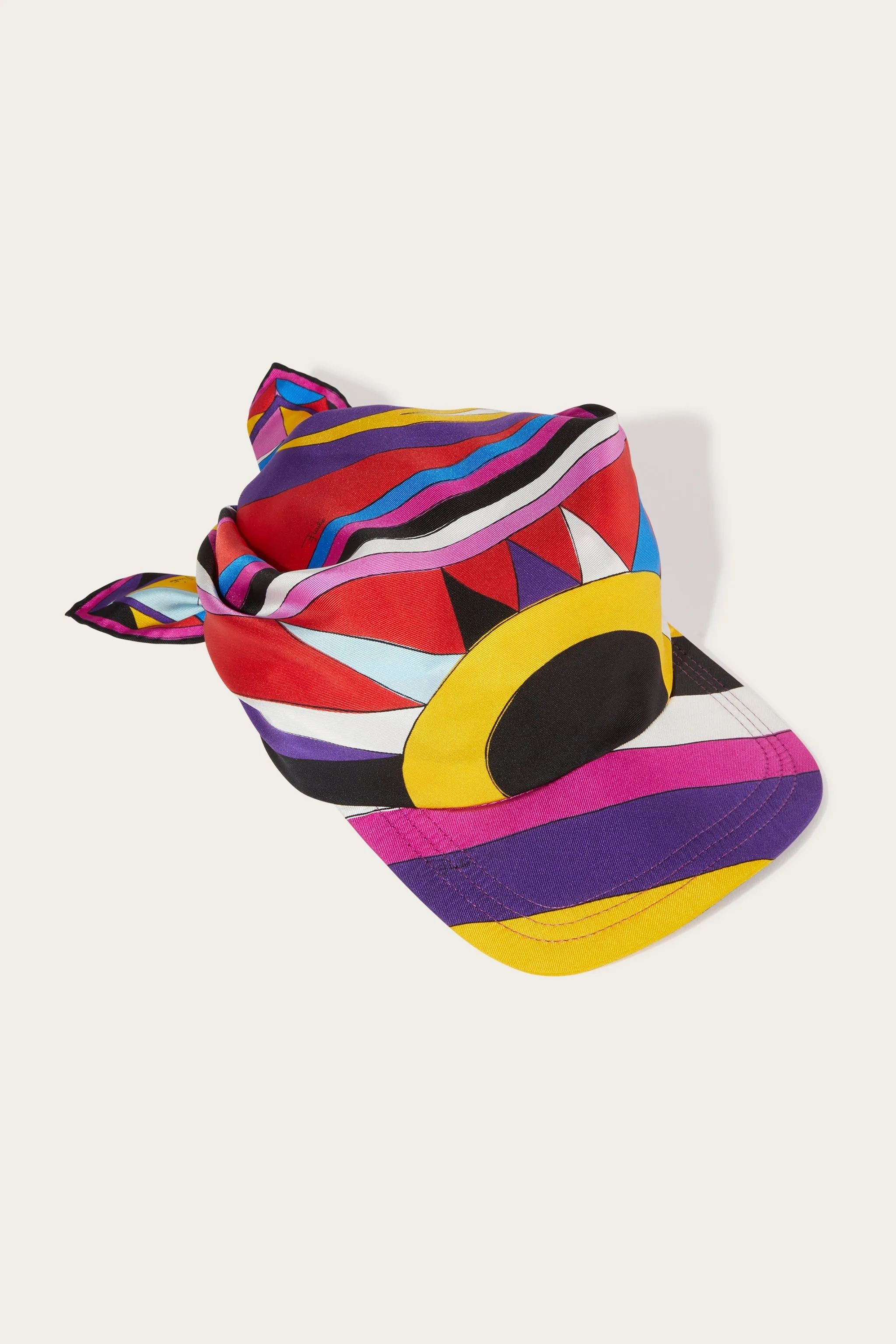 Cigni And Iride-Print Silk-Twill Cap