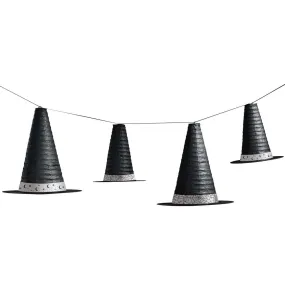 Classic Black&White Witches Hats Hanging Lanterns