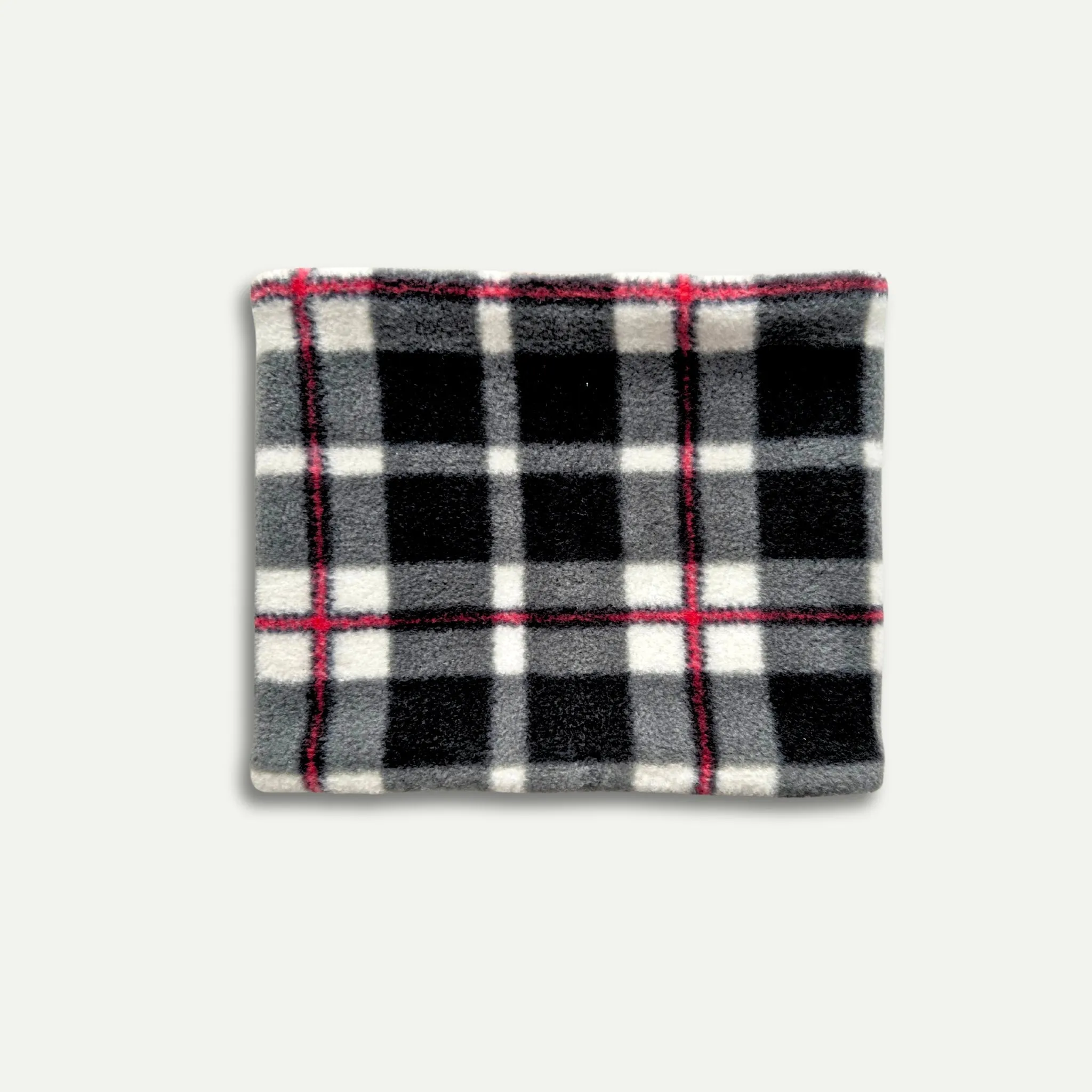 Classic Red & Black Tartan Reversible Fleece Pet Snood