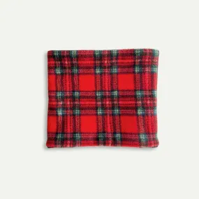 Classic Red & Black Tartan Reversible Fleece Pet Snood