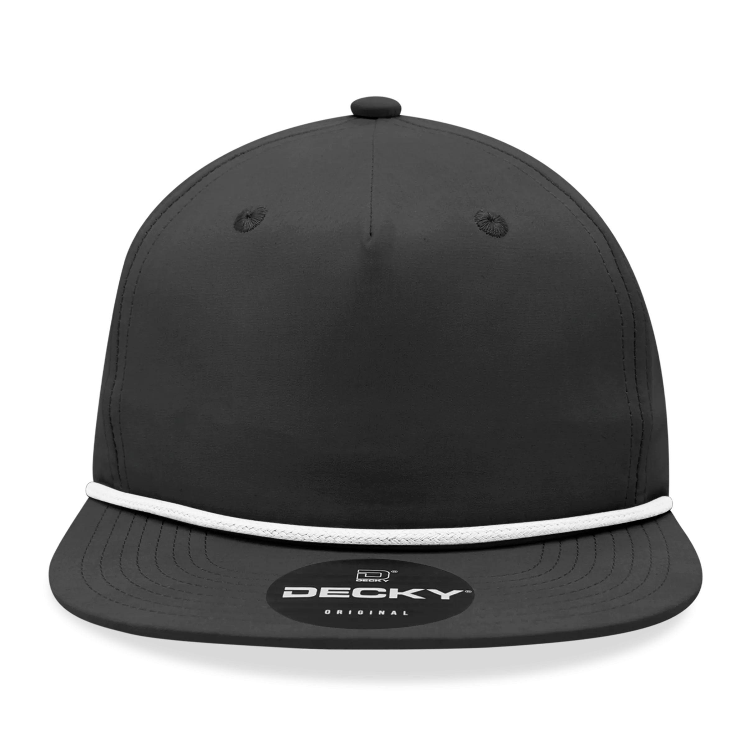 Decky 6032 - Classic Rope Cap, 5 Panel Flat Bill Hat, Snapback