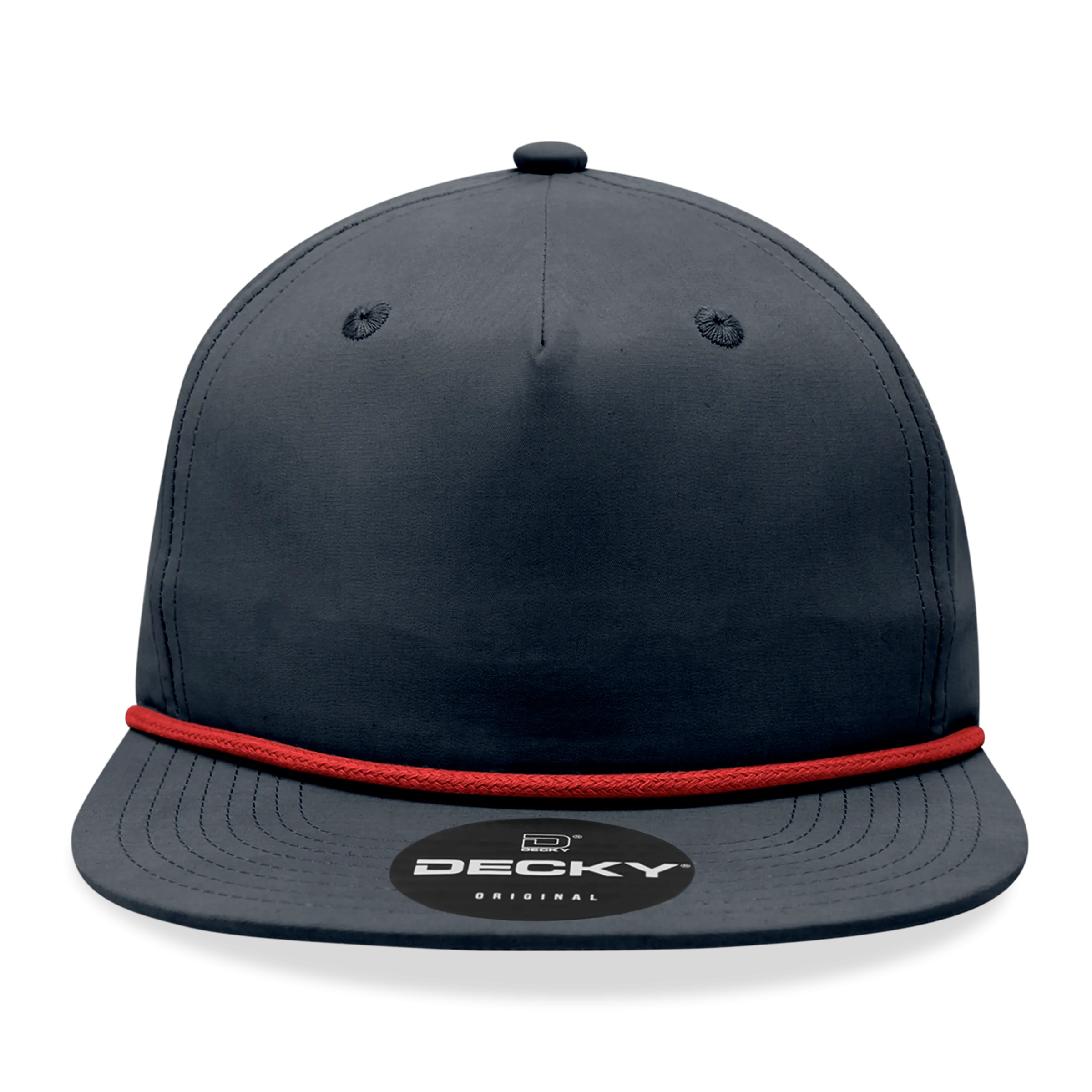 Decky 6032 - Classic Rope Cap, 5 Panel Flat Bill Hat, Snapback