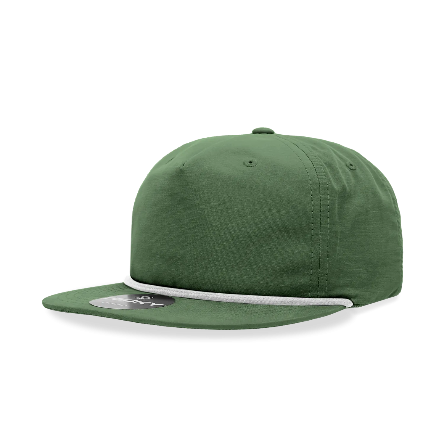 Decky 6032 - Classic Rope Cap, 5 Panel Flat Bill Hat, Snapback