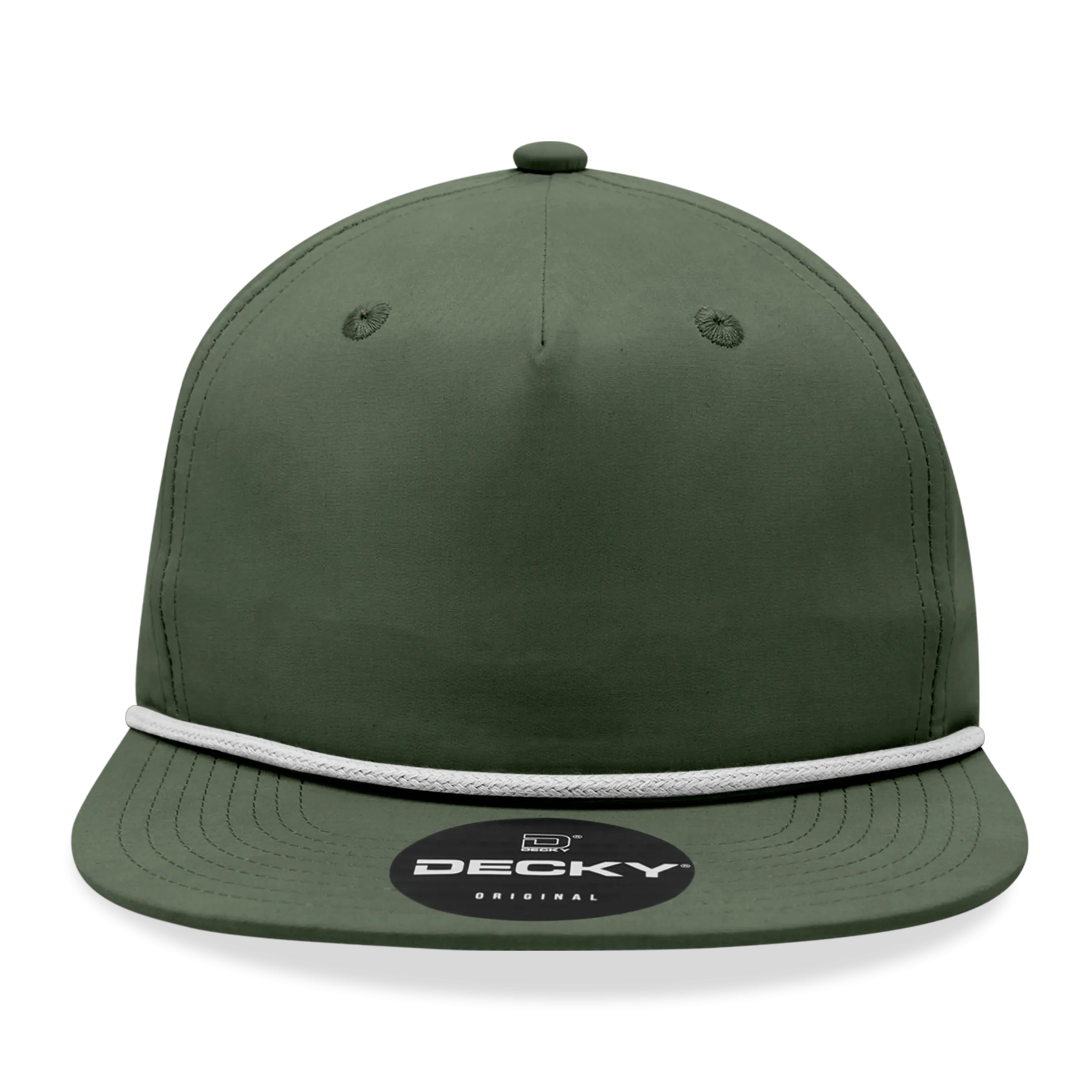 Decky 6032 - Classic Rope Cap, 5 Panel Flat Bill Hat, Snapback