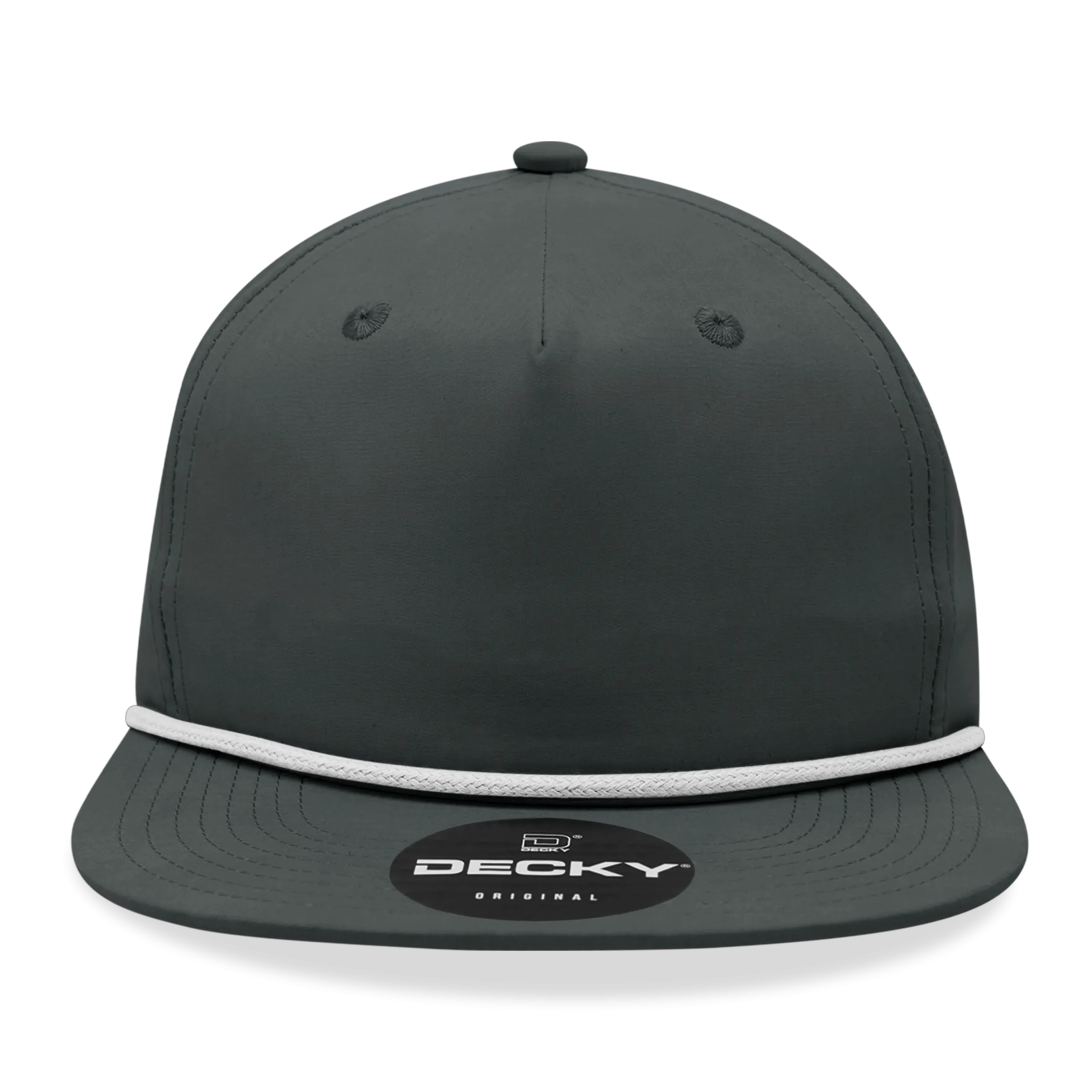 Decky 6032 - Classic Rope Cap, 5 Panel Flat Bill Hat, Snapback