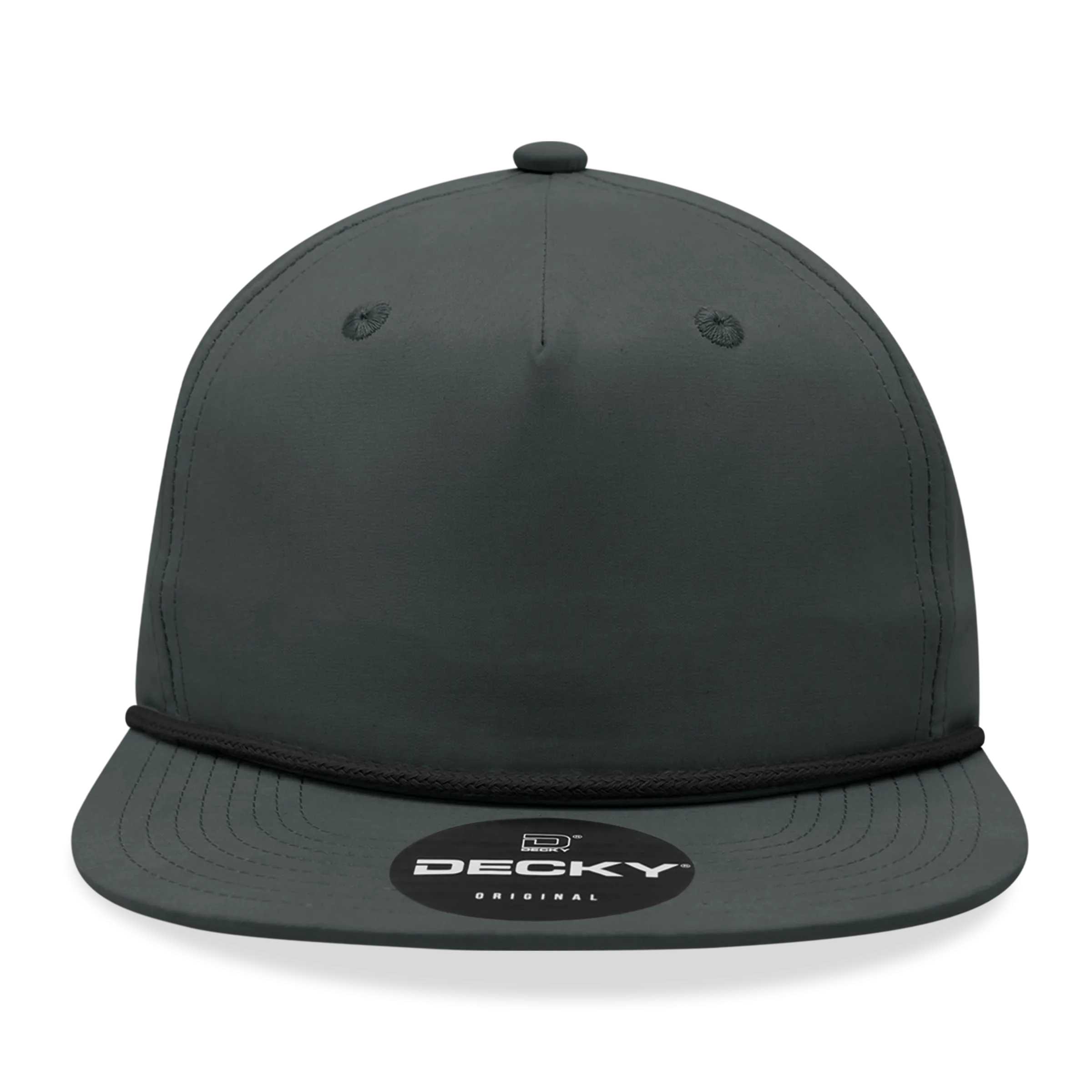 Decky 6032 - Classic Rope Cap, 5 Panel Flat Bill Hat, Snapback