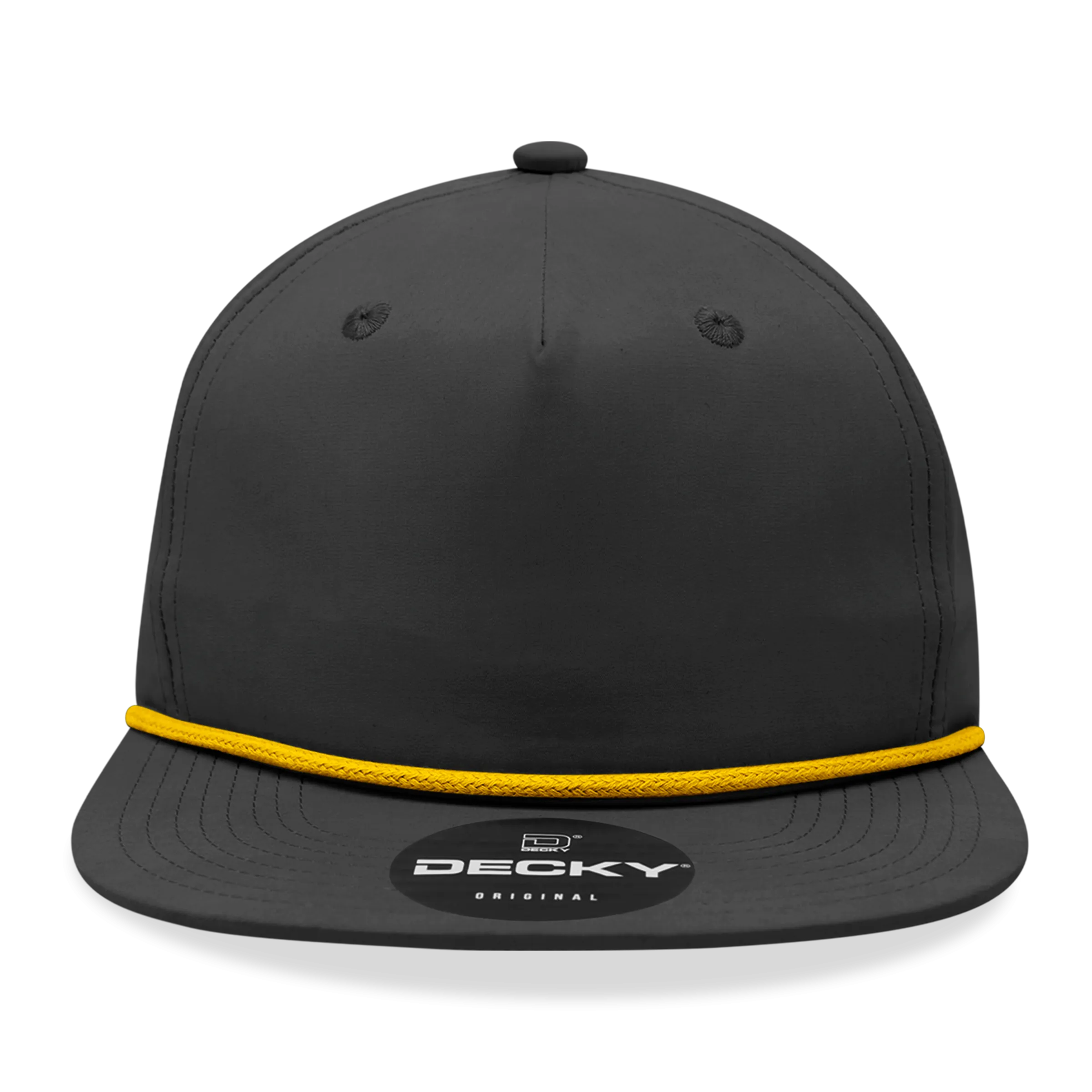 Decky 6032 - Classic Rope Cap, 5 Panel Flat Bill Hat, Snapback