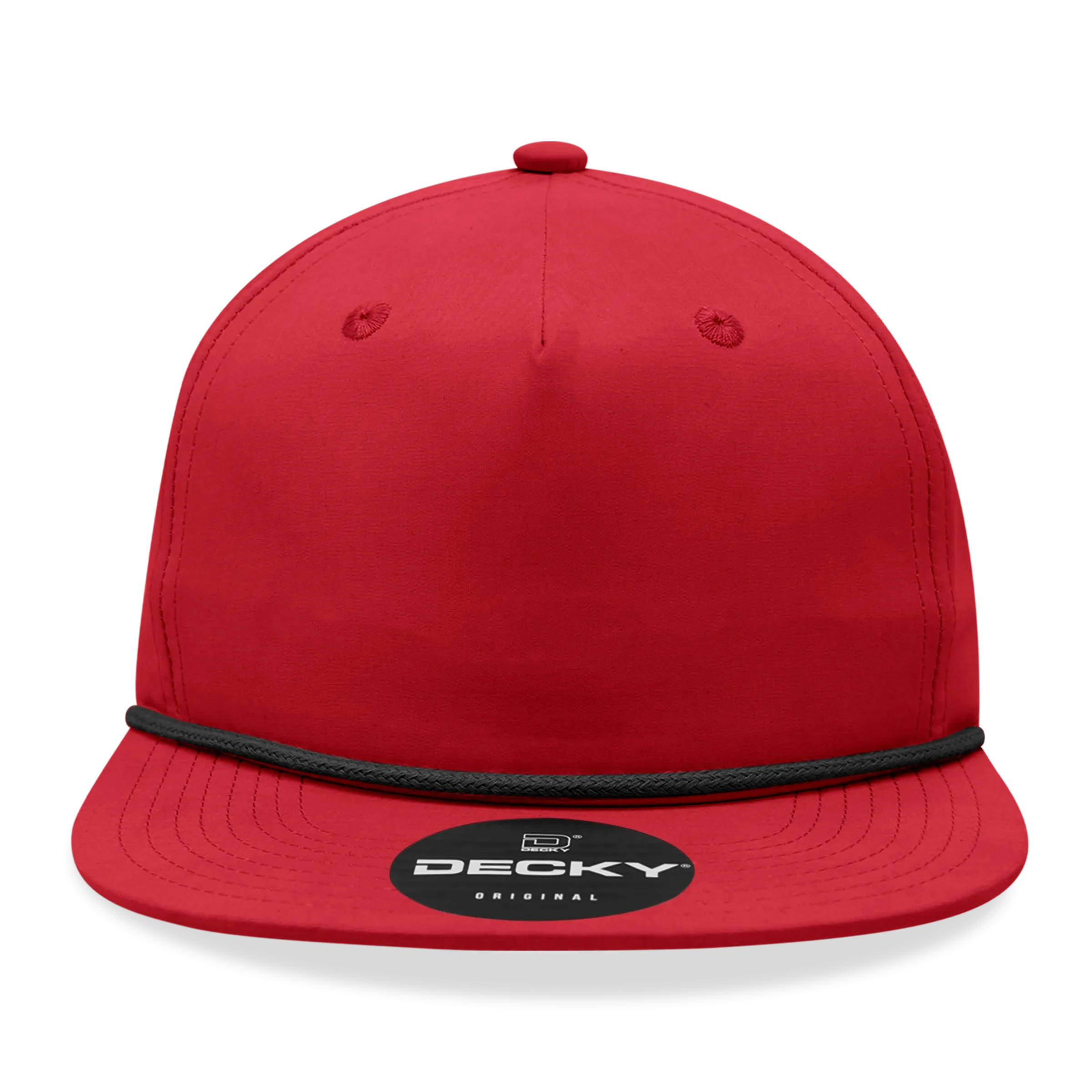 Decky 6032 - Classic Rope Cap, 5 Panel Flat Bill Hat, Snapback