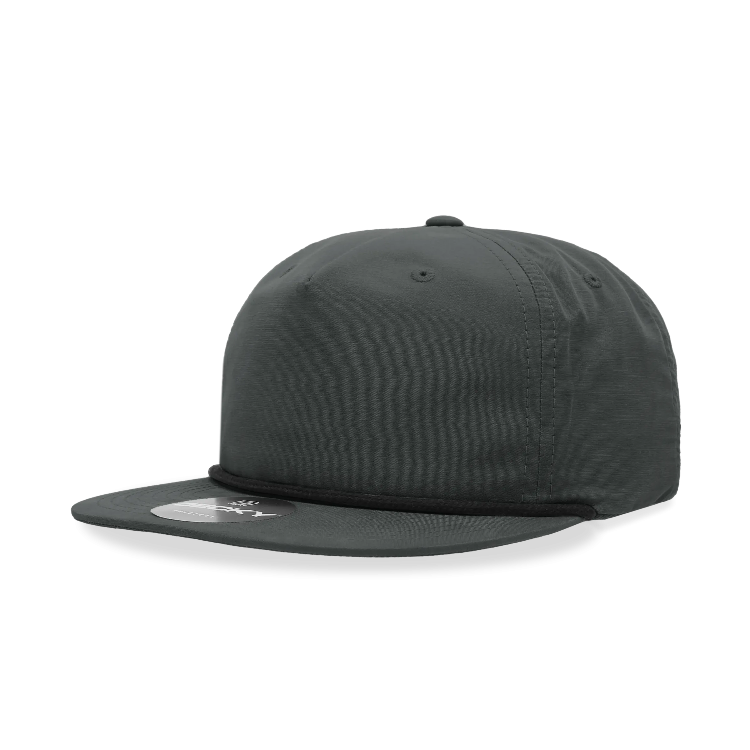 Decky 6032 - Classic Rope Cap, 5 Panel Flat Bill Hat, Snapback