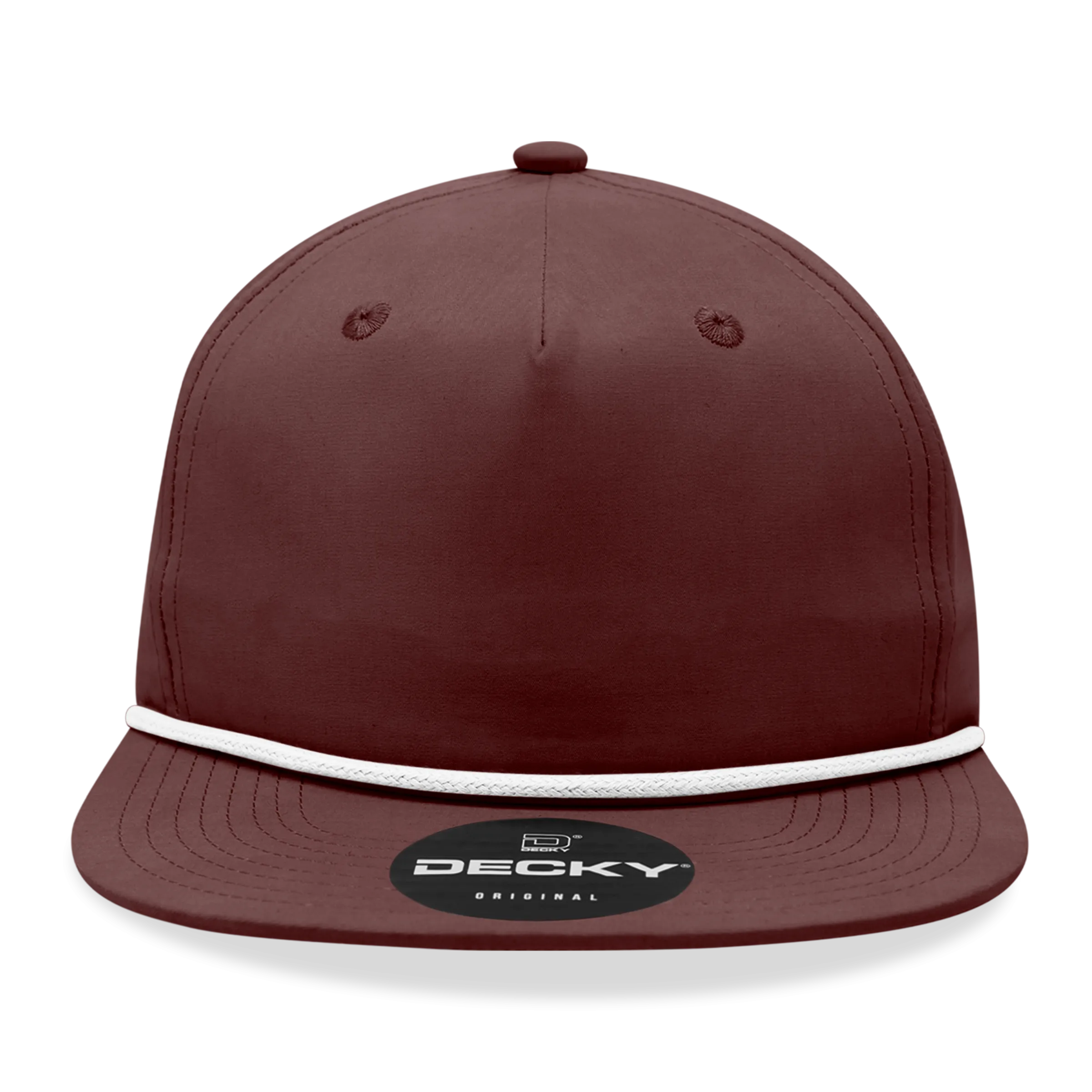 Decky 6032 - Classic Rope Cap, 5 Panel Flat Bill Hat, Snapback