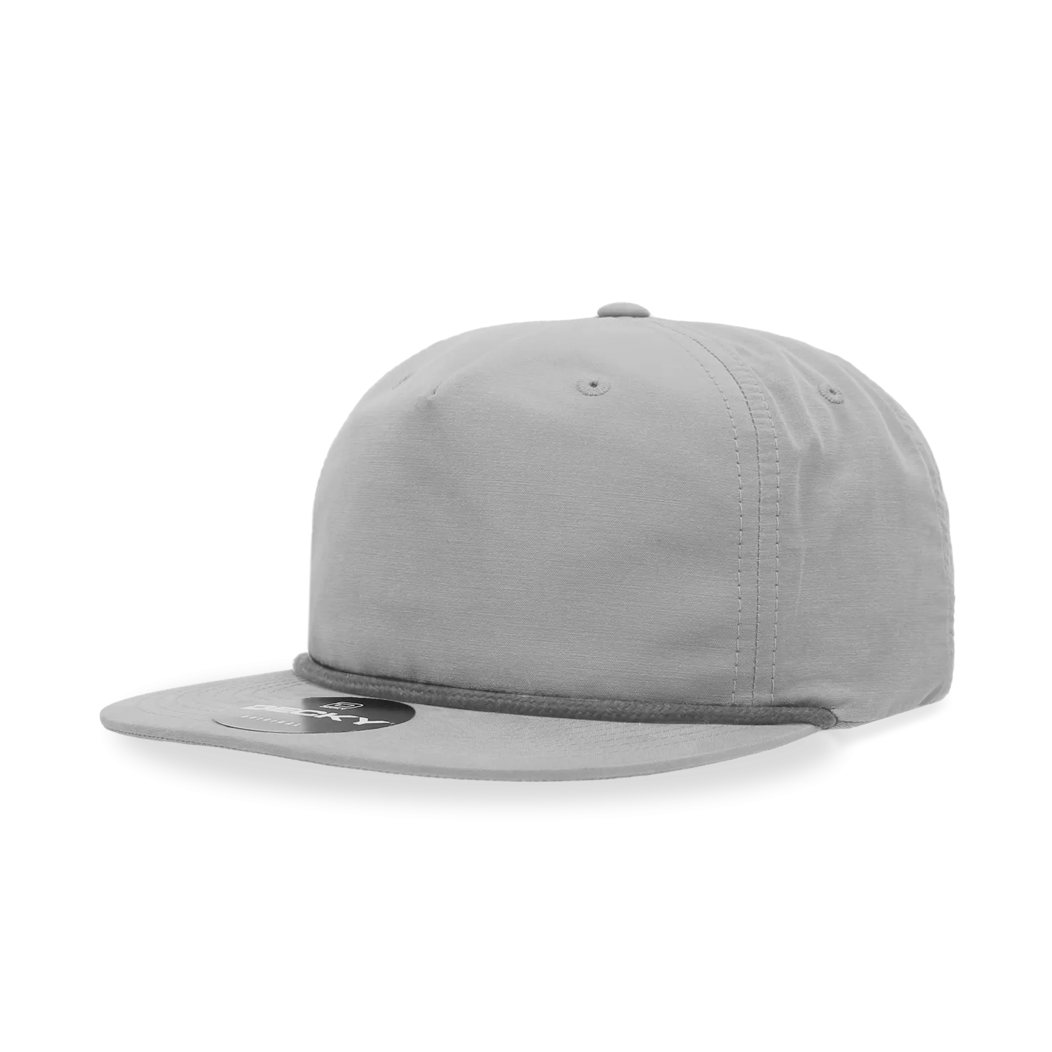 Decky 6032 - Classic Rope Cap, 5 Panel Flat Bill Hat, Snapback