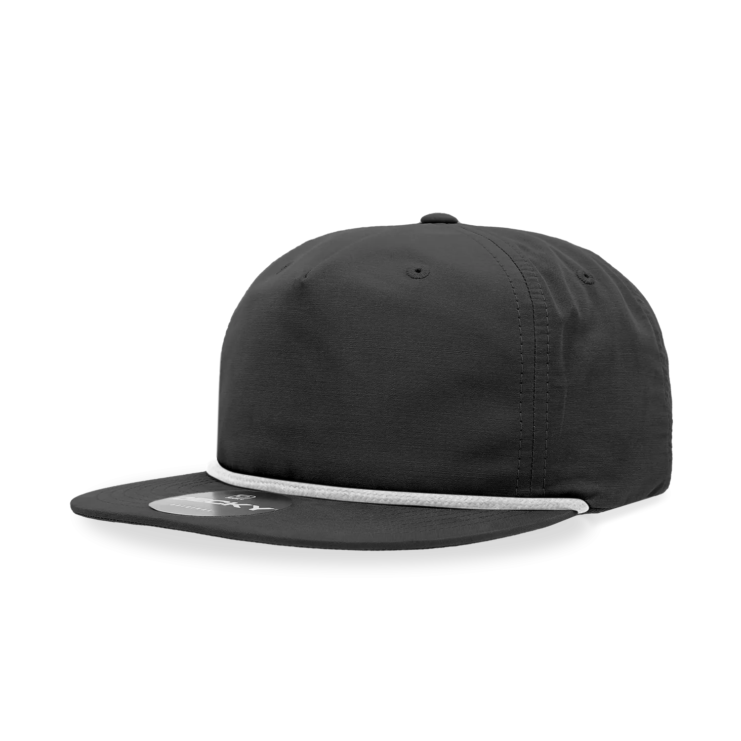 Decky 6032 - Classic Rope Cap, 5 Panel Flat Bill Hat, Snapback