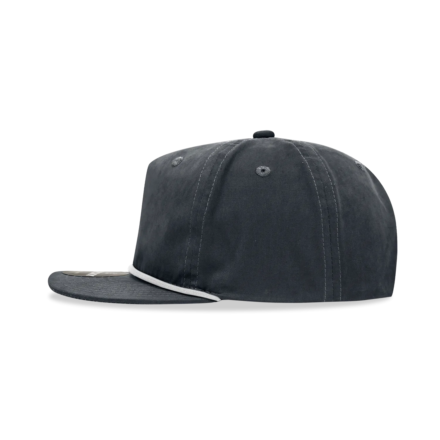 Decky 6032 - Classic Rope Cap, 5 Panel Flat Bill Hat, Snapback