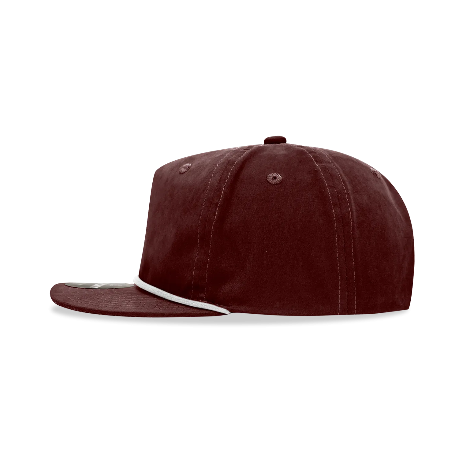 Decky 6032 - Classic Rope Cap, 5 Panel Flat Bill Hat, Snapback