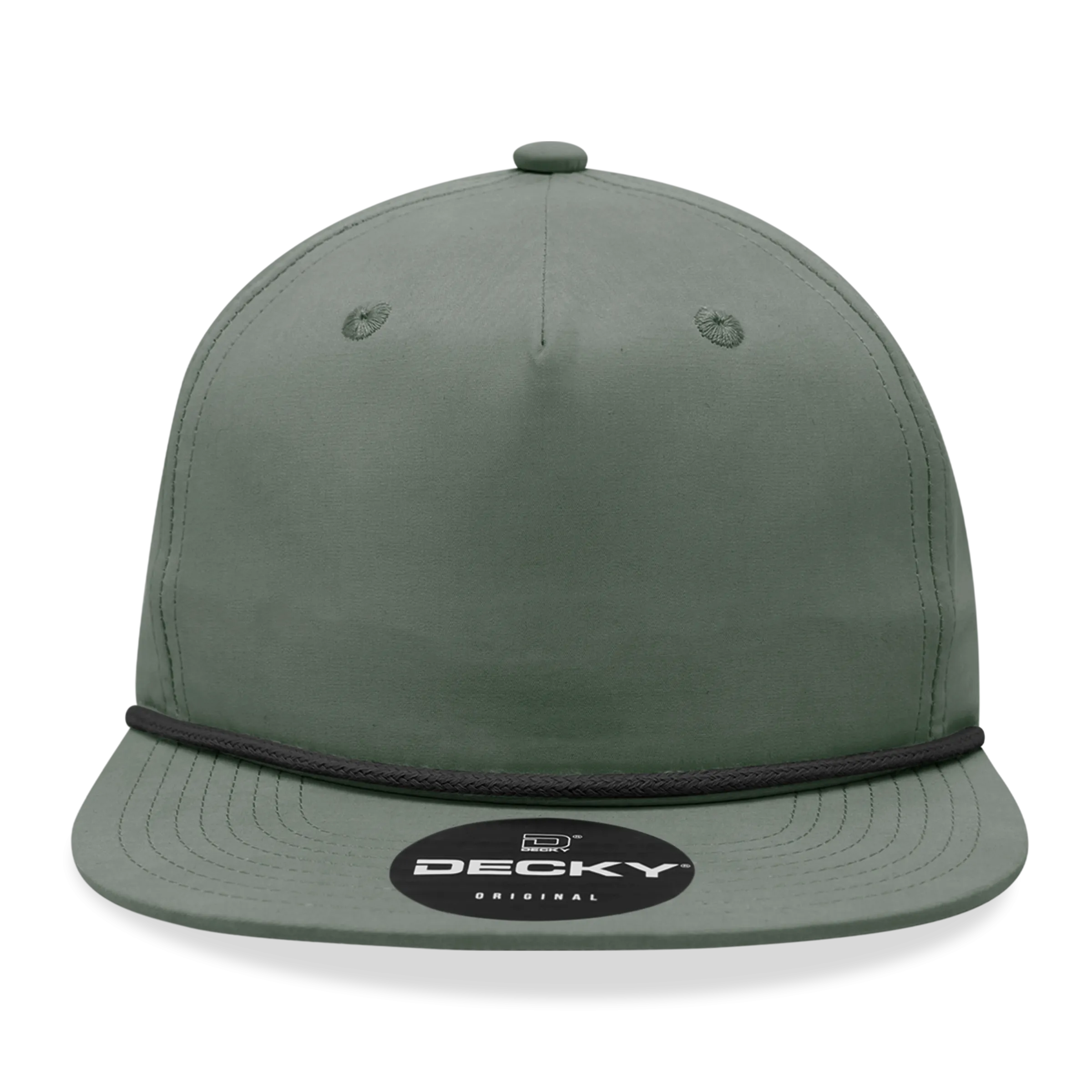 Decky 6032 - Classic Rope Cap, 5 Panel Flat Bill Hat, Snapback