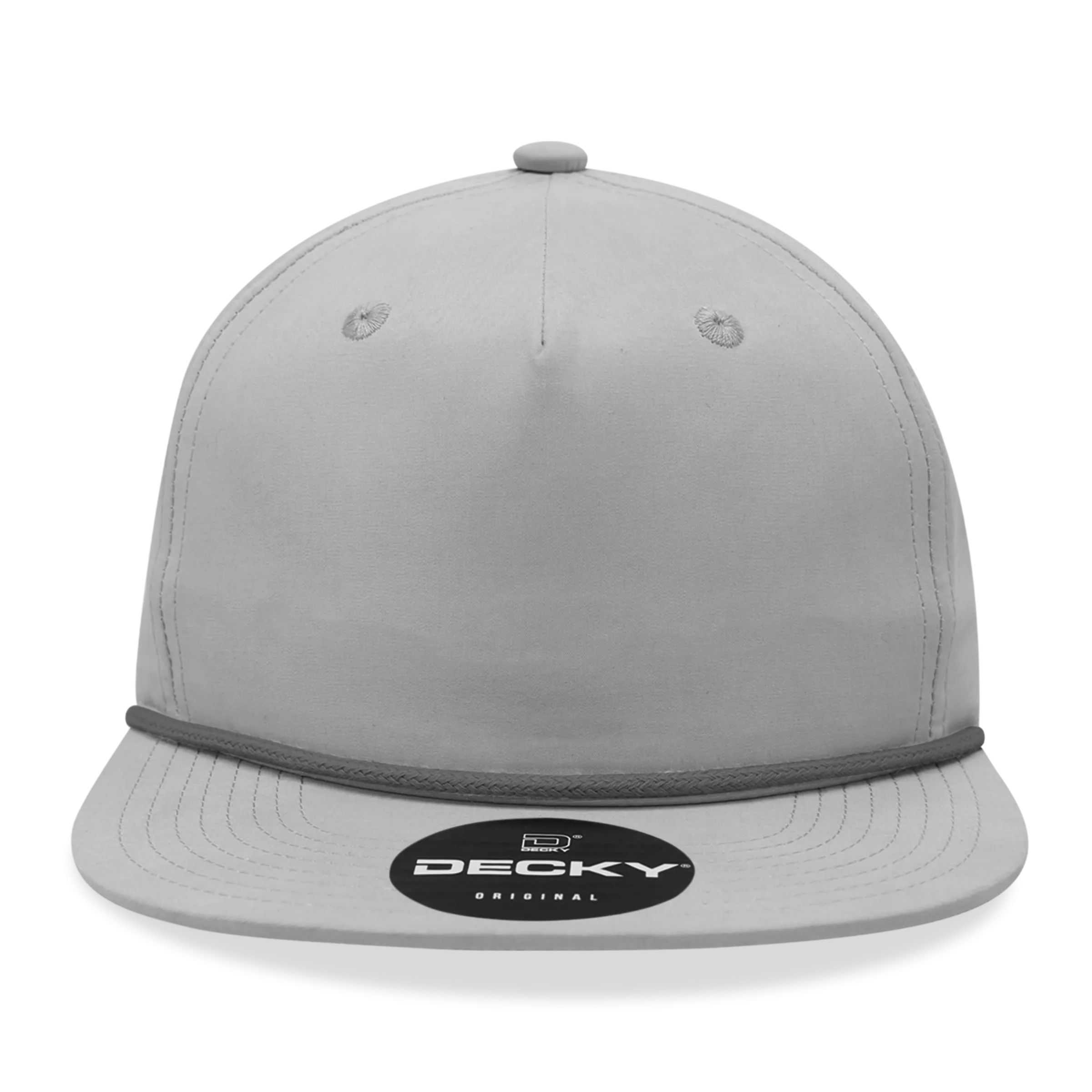 Decky 6032 - Classic Rope Cap, 5 Panel Flat Bill Hat, Snapback