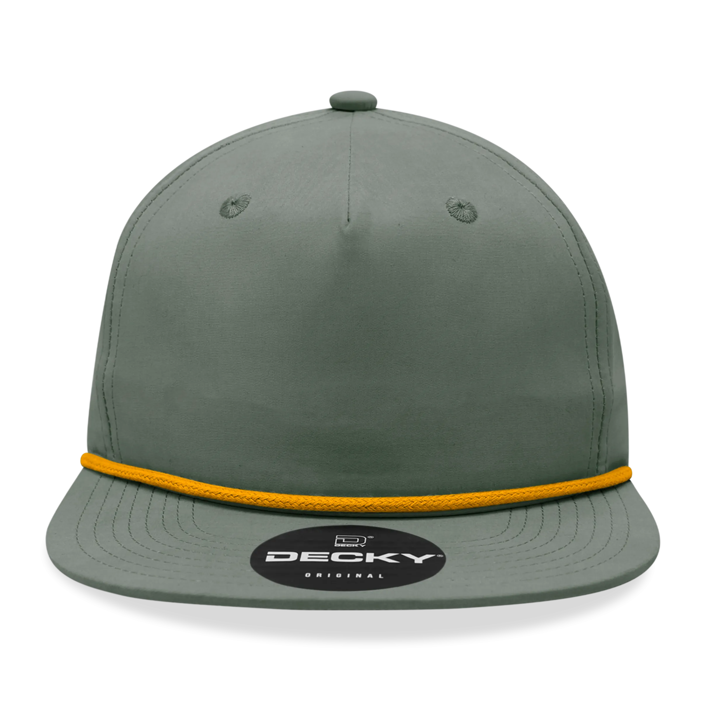 Decky 6032 - Classic Rope Cap, 5 Panel Flat Bill Hat, Snapback