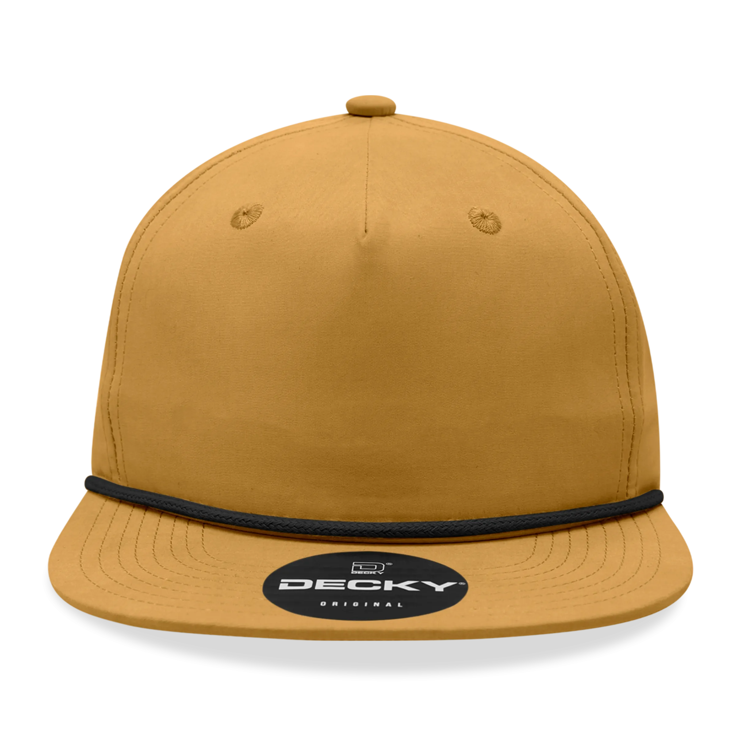 Decky 6032 - Classic Rope Cap, 5 Panel Flat Bill Hat, Snapback