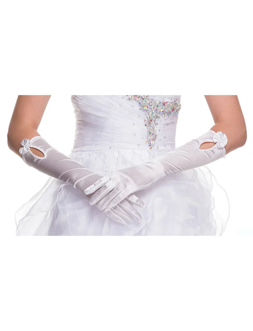 DeKlaire Bridal J009 Mid Length Satin Gloves