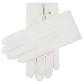 Dents Buckingham Ceremonial Leather Gloves - White