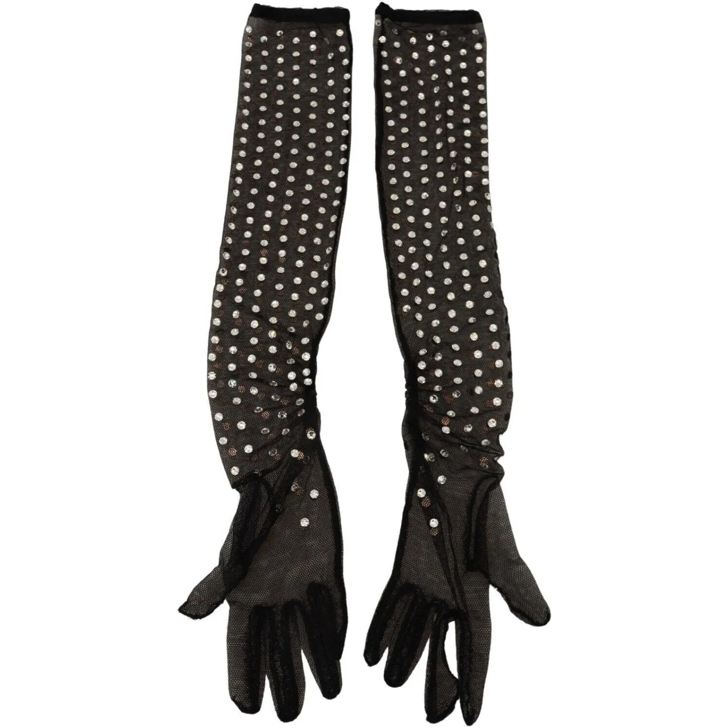 Dolce & Gabbana Elegant Elbow Length Black Gloves