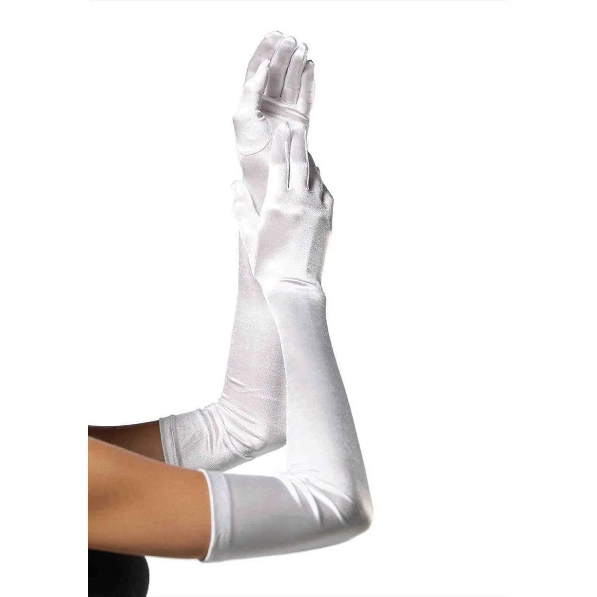 Elegant Extra Long Satin Gloves