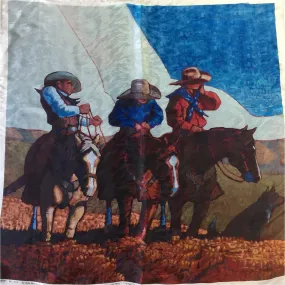 Limited-Edition Cowboy Solstice Moon Silk Scarf by Duke Beardsley