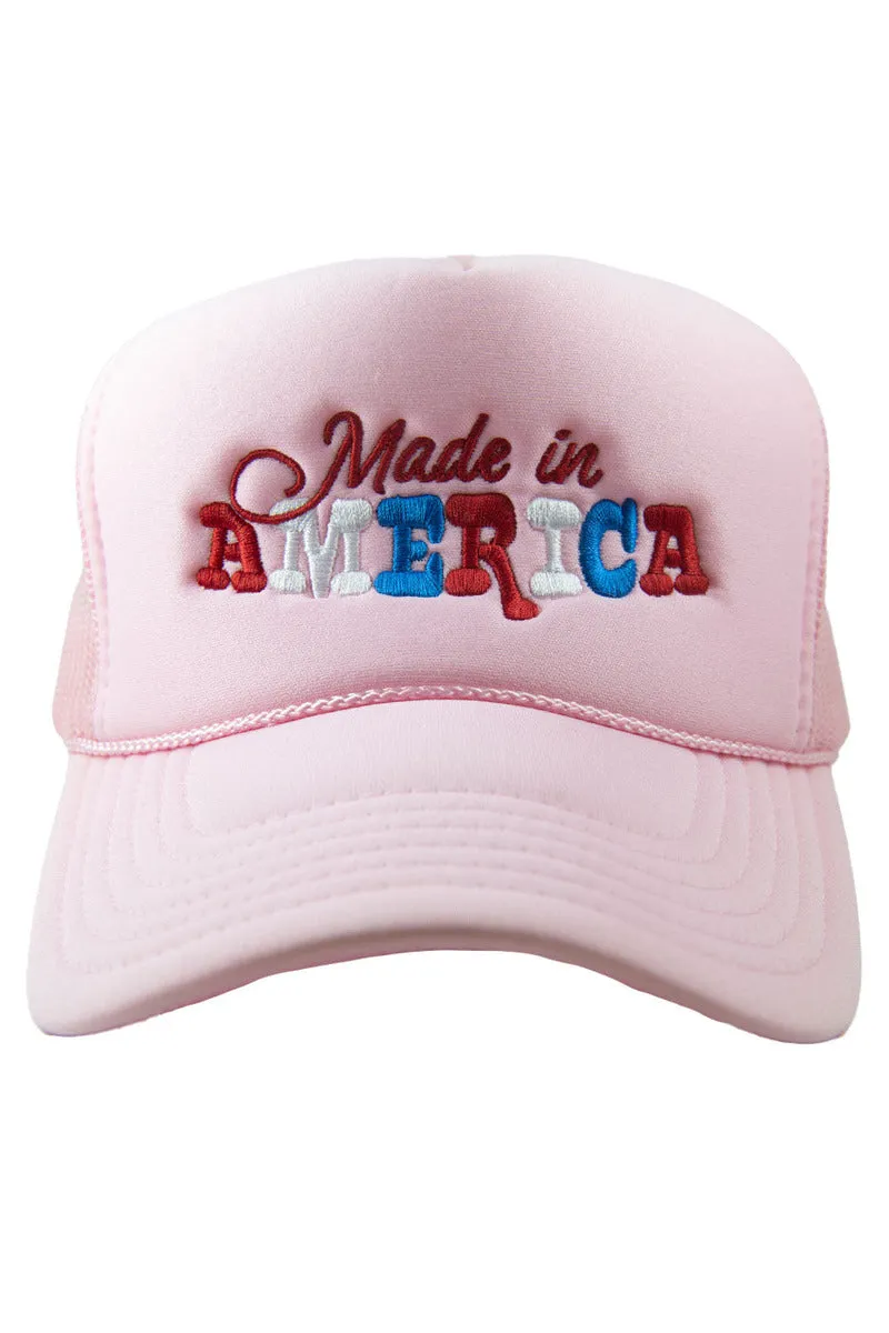 Made in America Foam Embroidered Trucker Hat