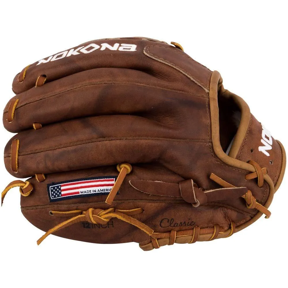 Nokona W1200C Walnut Series 12 Inch Baseball Glove: W-1200