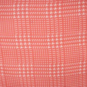 Novelty Polyester Print - Houndstooth - Orange