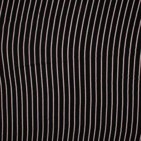 Novelty Polyester Print - Stripes - Black