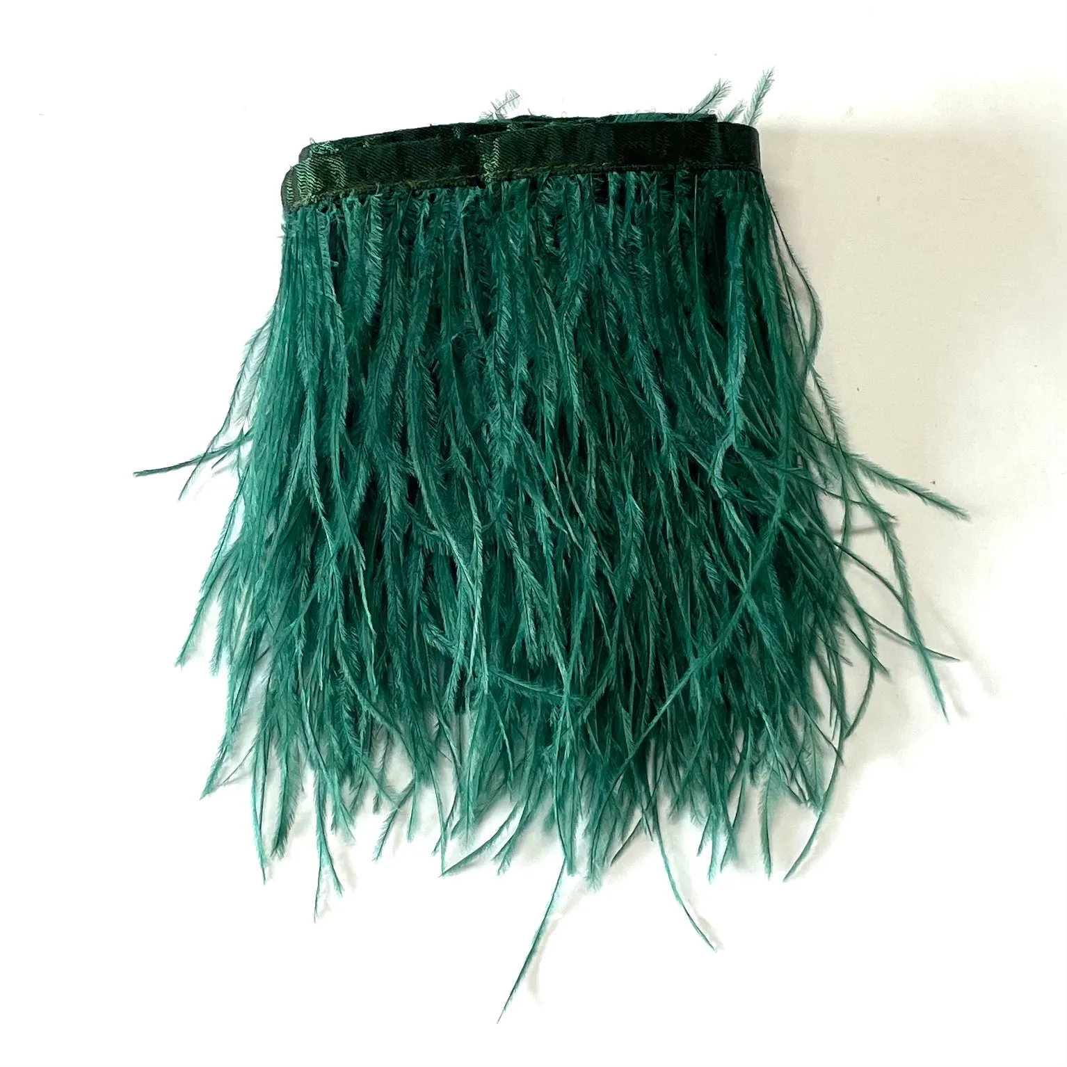 Ostrich Feathers Strung per 10cm - Teal