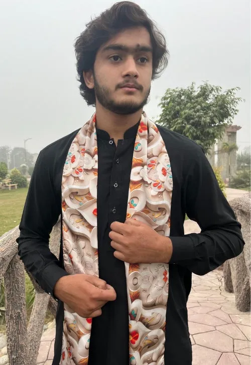 PAKISTAN BRAND SCARF FOR MEN - SEAMLESS FLORAL