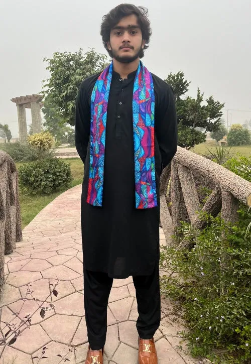 PAKISTANI BRAND SCARF FOR MEN -ABSTRACT DOODLES