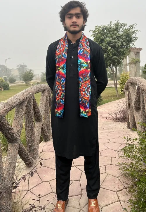 PAKISTANI BRAND SCARF FOR MEN - MULTICOLOR MANDALA