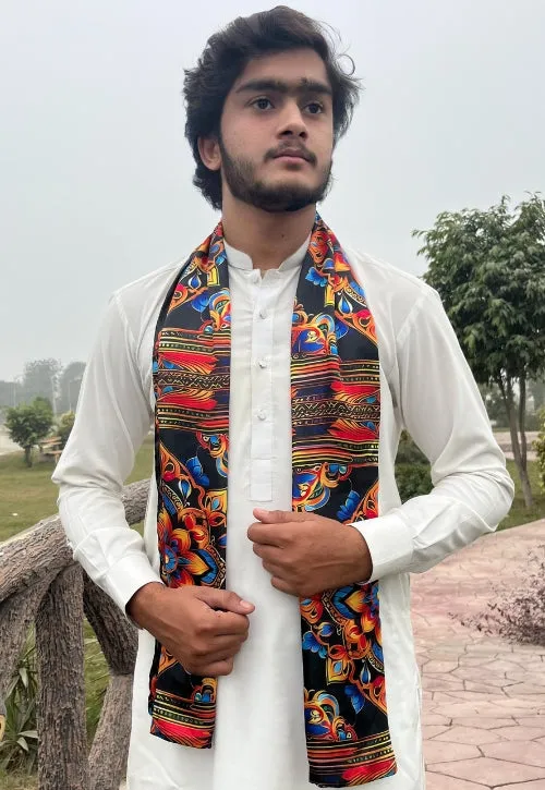 PAKISTANI BRAND SCARF FOR MEN - VERSACE BAROQUE