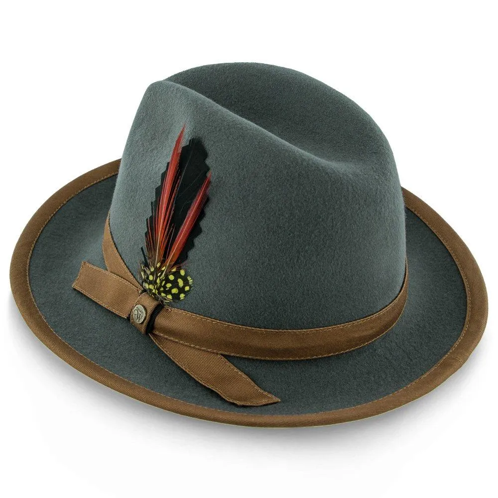 Pinnacle - Walrus Hats Sage Wool Felt Fedora Hat - H7022