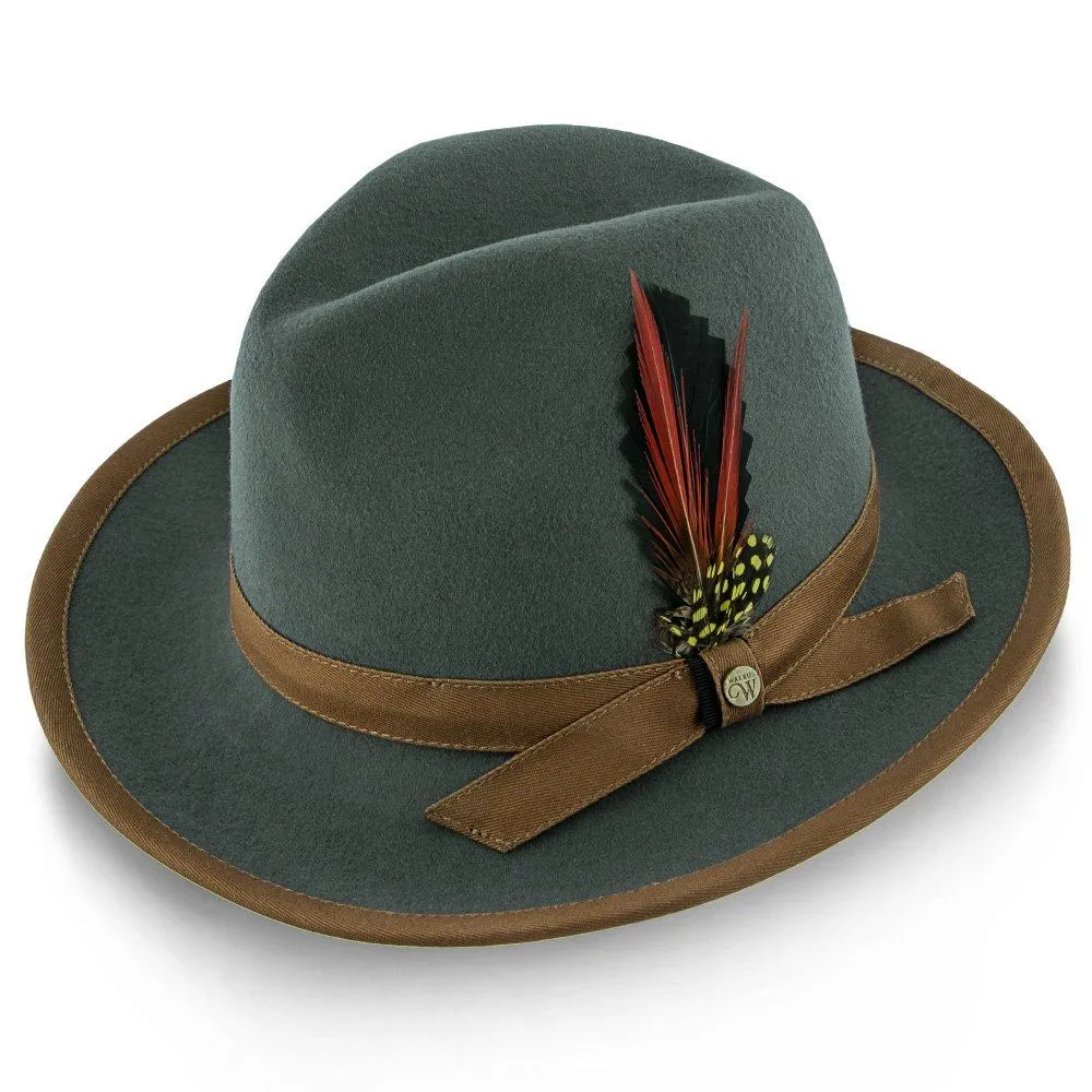 Pinnacle - Walrus Hats Sage Wool Felt Fedora Hat - H7022