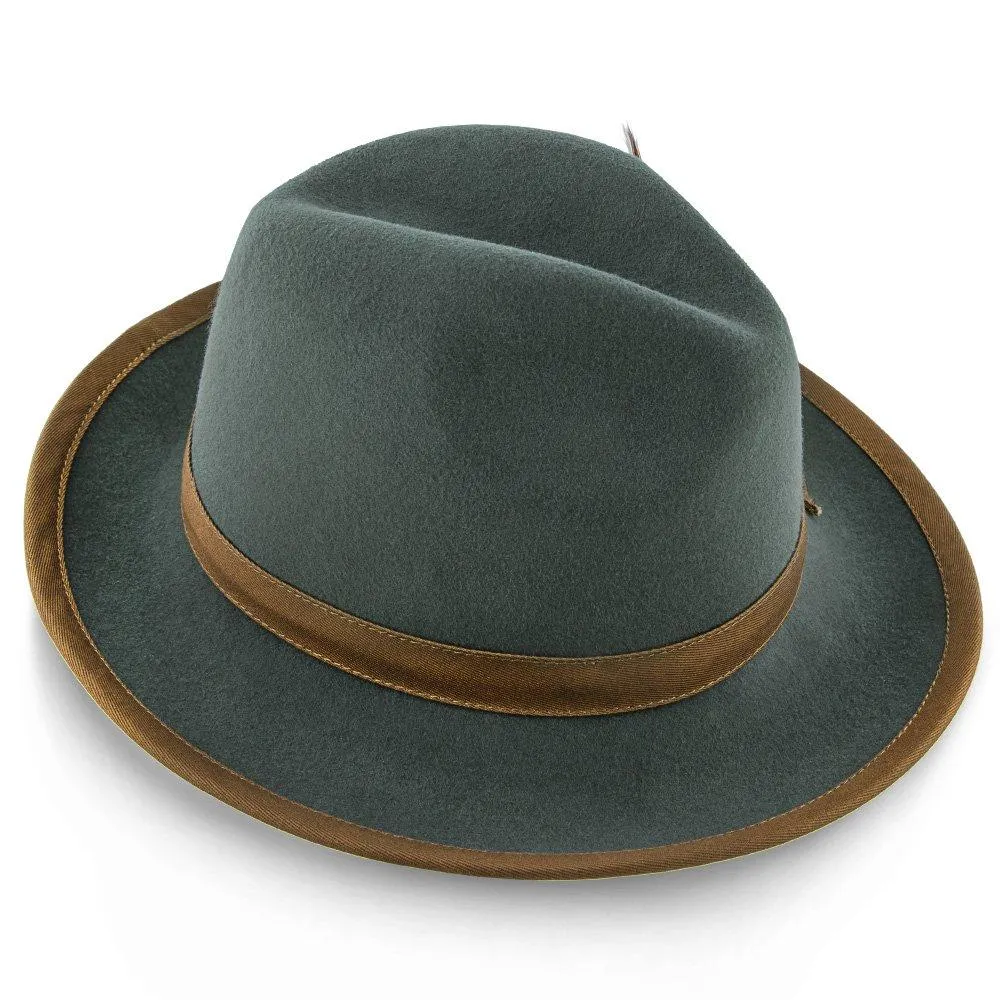 Pinnacle - Walrus Hats Sage Wool Felt Fedora Hat - H7022