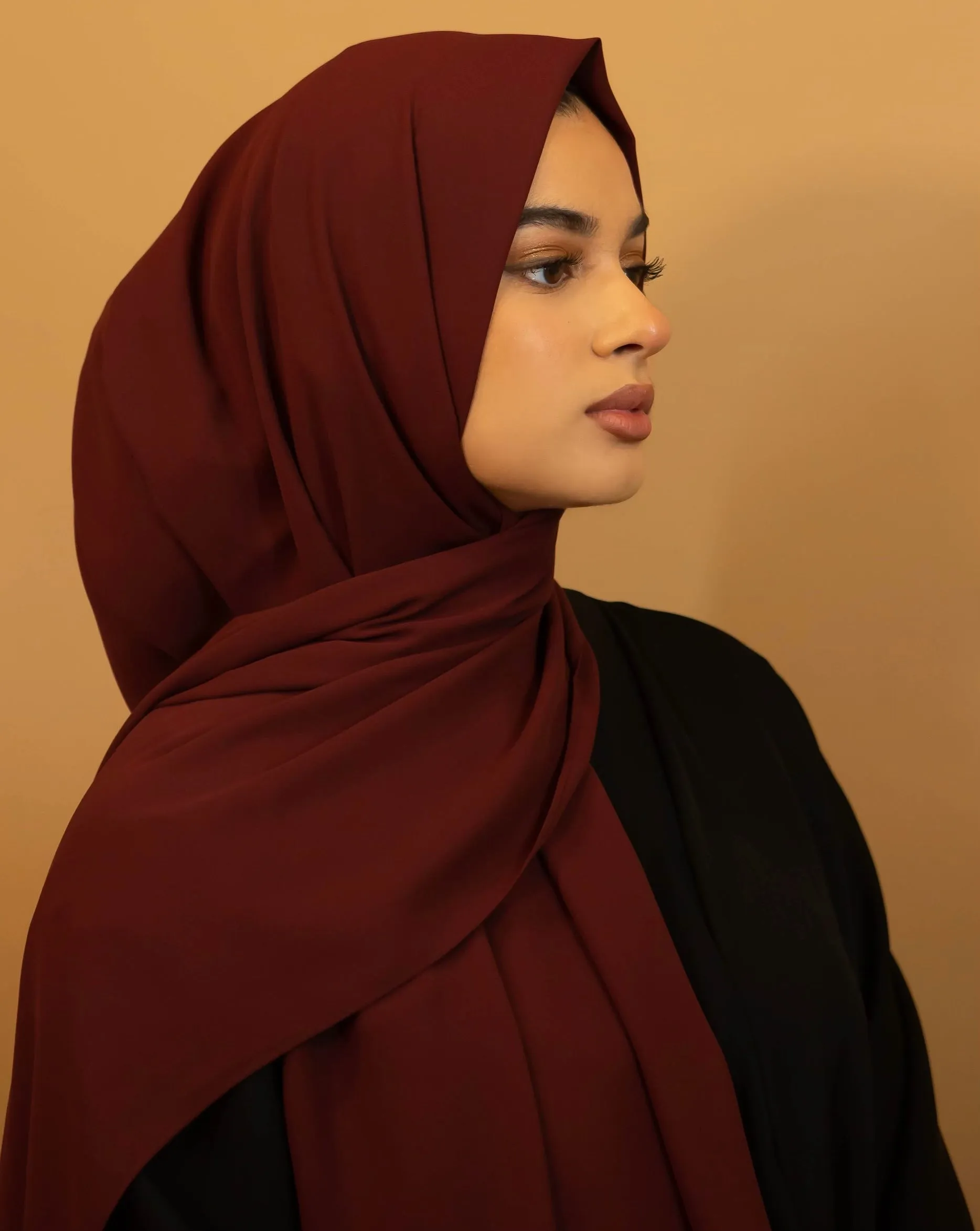 Premium Georgette Hijab - Maroon