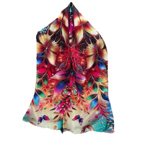 PREMIUM LUXURY PRINTED WOMEN HIJAB SCARF DUPATTA - COLORFUL FLORALS