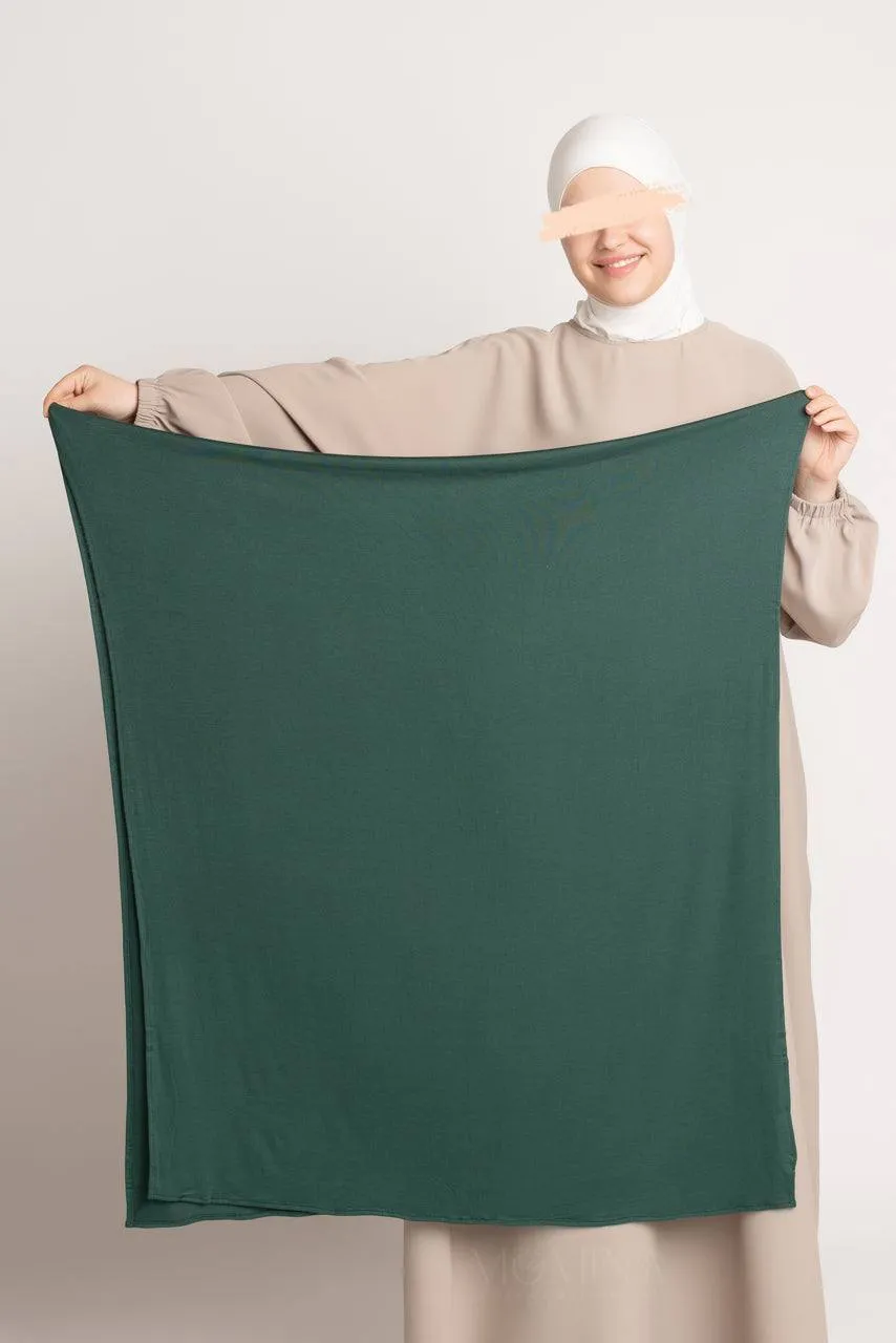 Premium Maxi Jersey Hijab - Evergreen