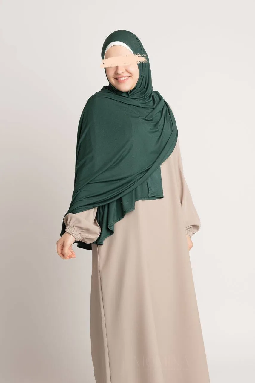 Premium Maxi Jersey Hijab - Evergreen