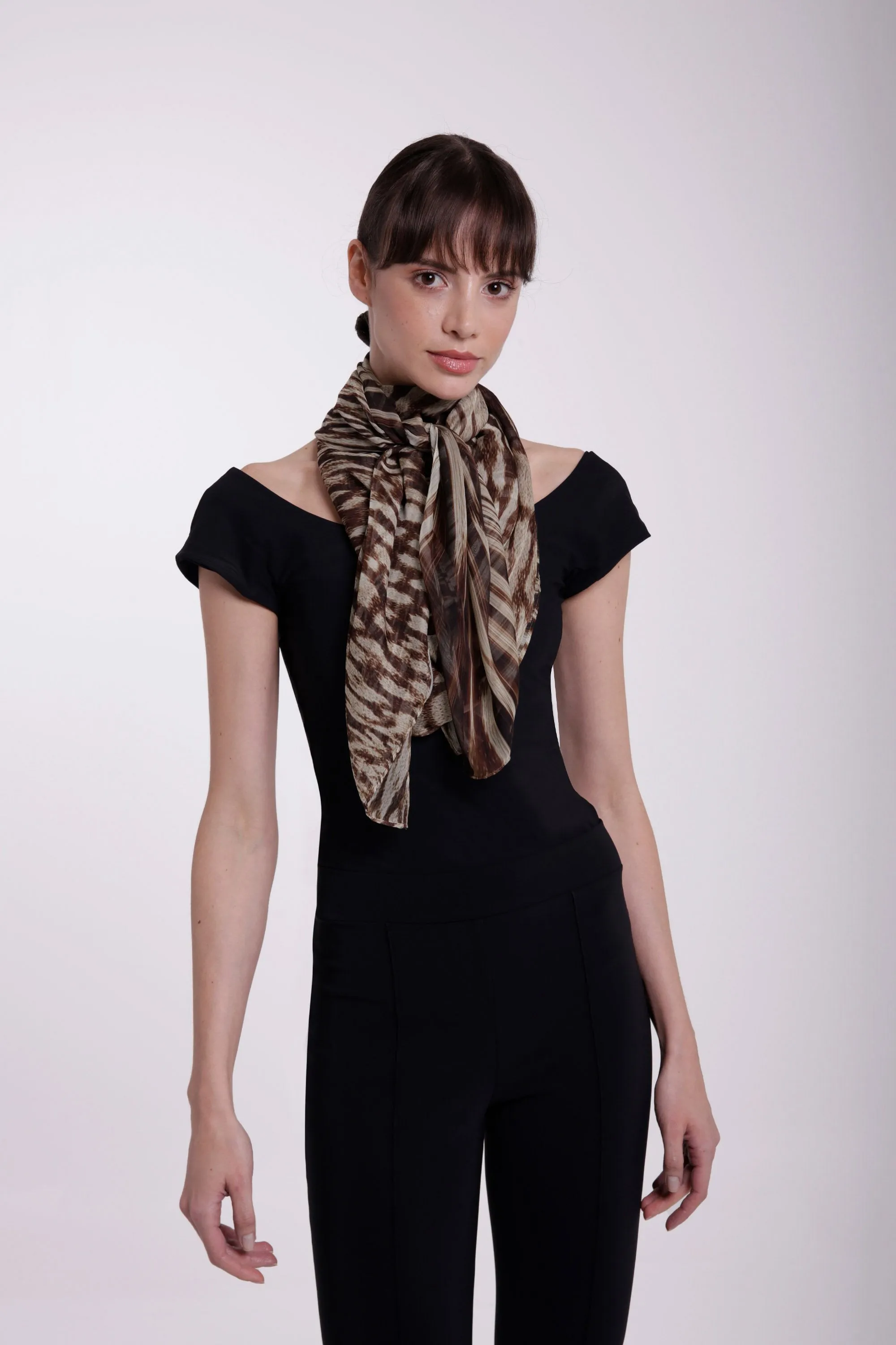 PRINTED CHIFFON SCARF