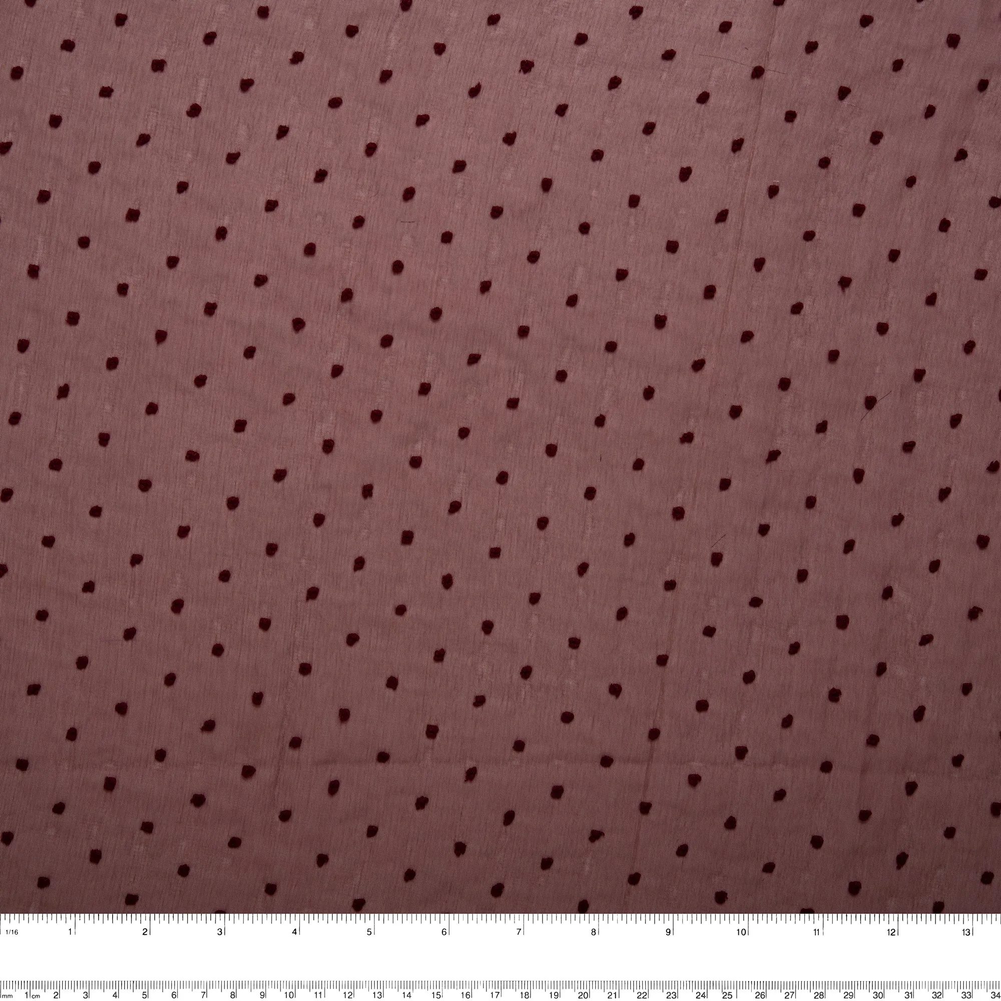 Printed polyester - OLIVIA - Stitch - Burgundy