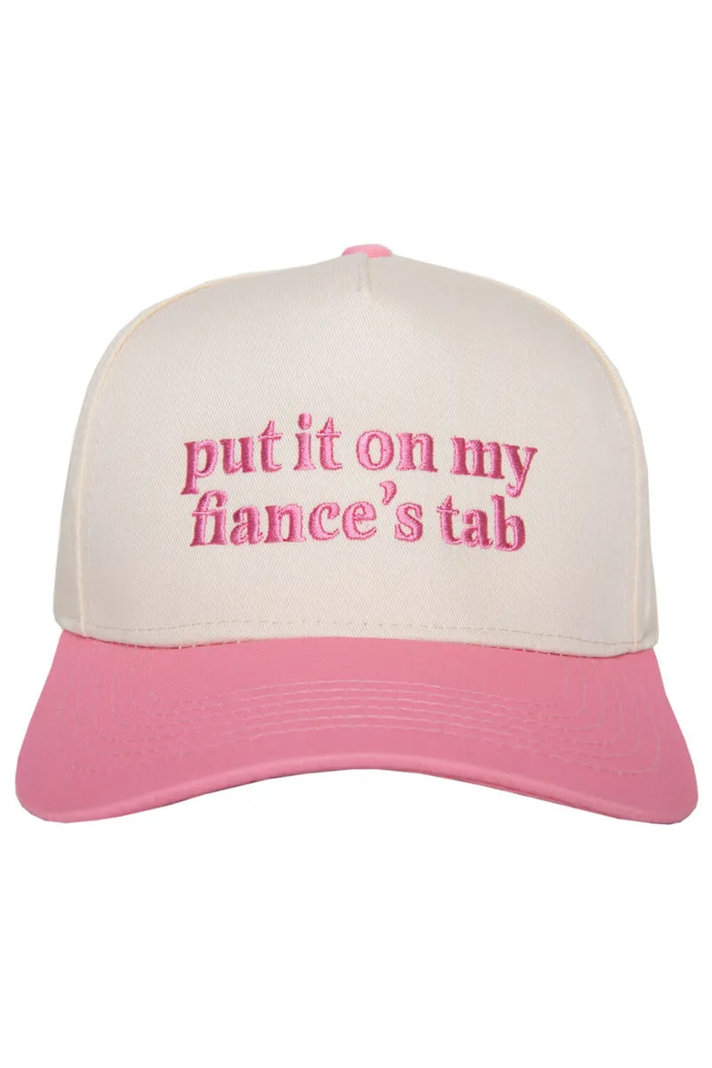 Put It On My Fiance's Tab Two-Toned Vintage Wholesale Hat